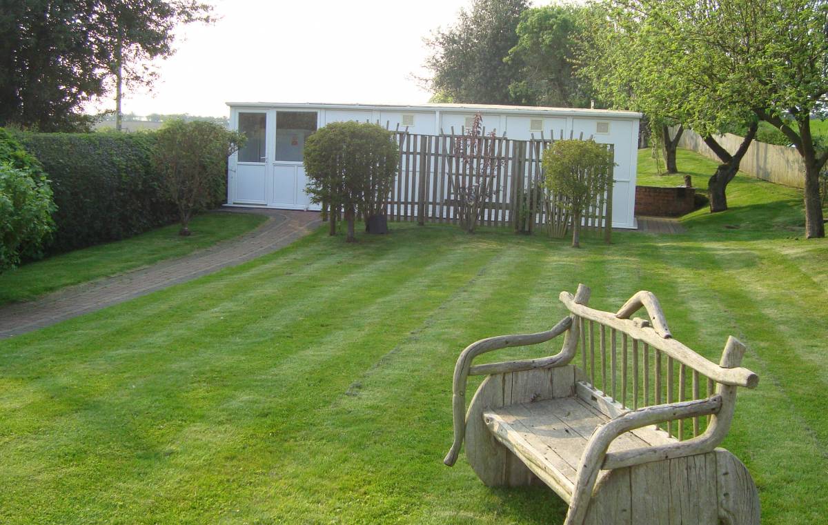 The rear of the cattery